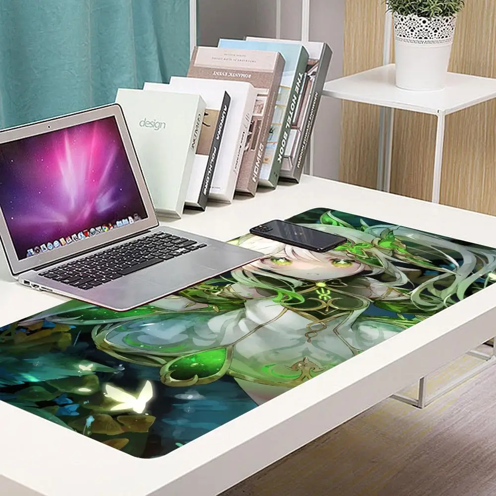 Genshin Impact Nahida Luxury Mouse Pad Large Anime Desk Mat Luxury Desktop Cartoon Gaming Gamer Keyboard Office Computer Cushion