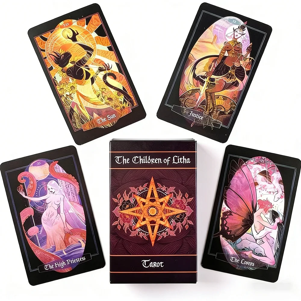 “Children of Lissa” Tarot Deck—78 uniquely illustrated cards（10.3x6.0cm）, a mystical divination deck, and a collector’s dream