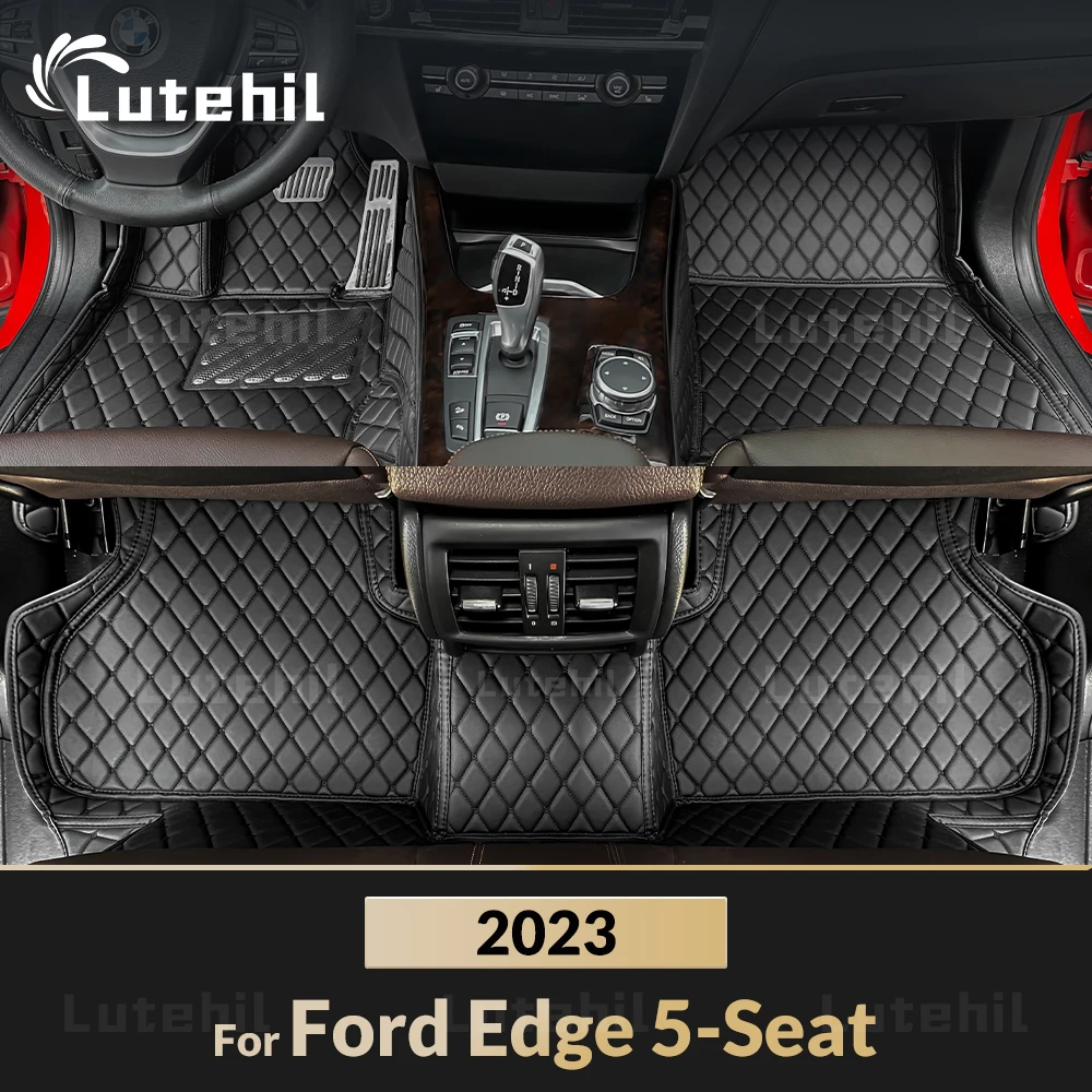 

Custom Car Floor Mats For Ford Edge 5 Seats 2023 Automobile Carpet Cover Interior Details Accessories Protective Pad Parts