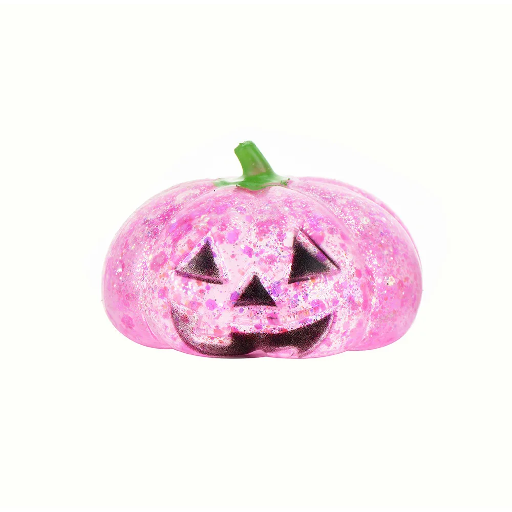 Halloween Pumpkin Maltose Stress Ball Squishy Toy Fidget Toy Stress Relief Slow Rebound Funny Halloween Gift Soft Elastic