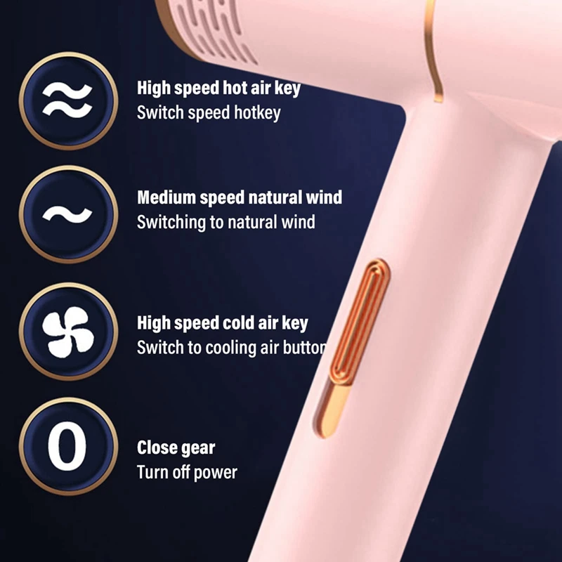 Electric Hair Dryer - High-Power Electric Hair Dryer, Home Hair Dryer, Fashion Hot Wind Comb Hair Salon