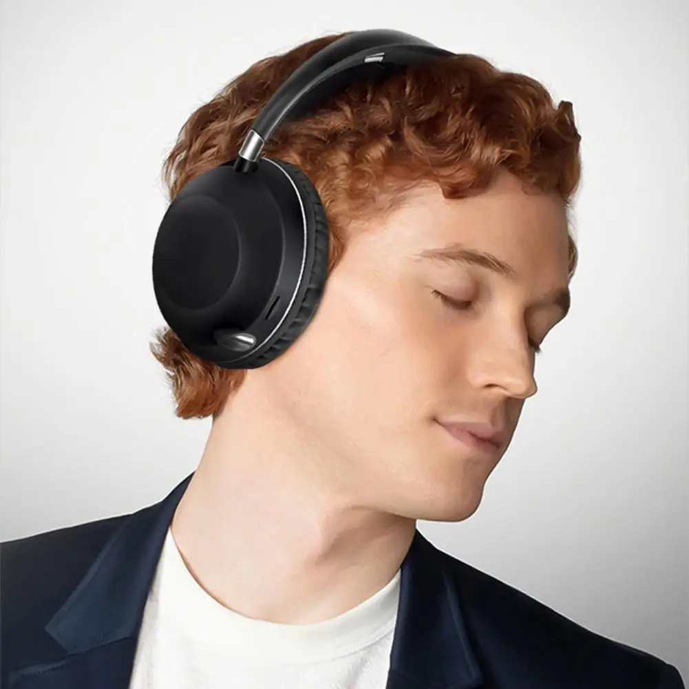 Bluetooth-compatible 5.1 Wireless Over Ear Headphones HiFi Stereo Sound Long Battery Life Support TF Card FM Radio Illumination