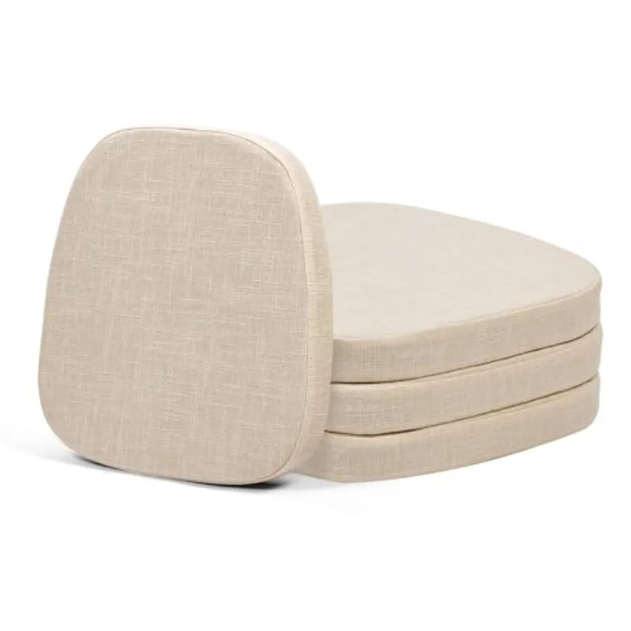 

14x14 Memory Foam Metal Chair Cushions Set of 4 Dual-Layer Design Non-Slip Metal Dining Chair Pads Kitchen Seat Cushion with Ma