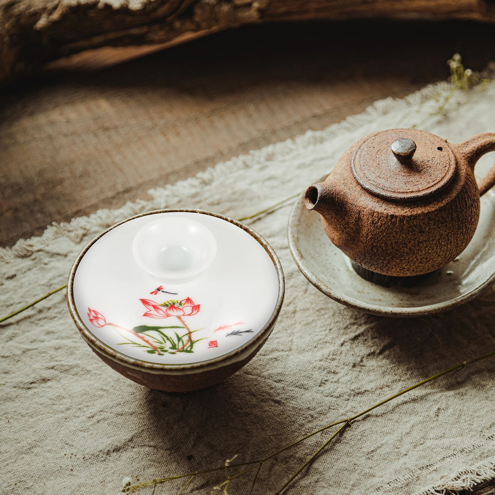 Ceramic Tea Cup Lid Replacement Cover Spill Proof Tea Pot Ceramic Lid Teaware Accessory Home Supply Teapot Accessory