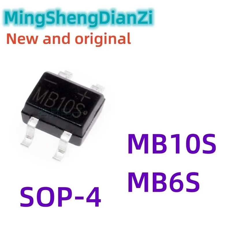10 unidades neuer und originaler Sop-4 1000V 0,5 A SMD 0,5 A 600V Brücken gleich richter ic mb10s mb6s