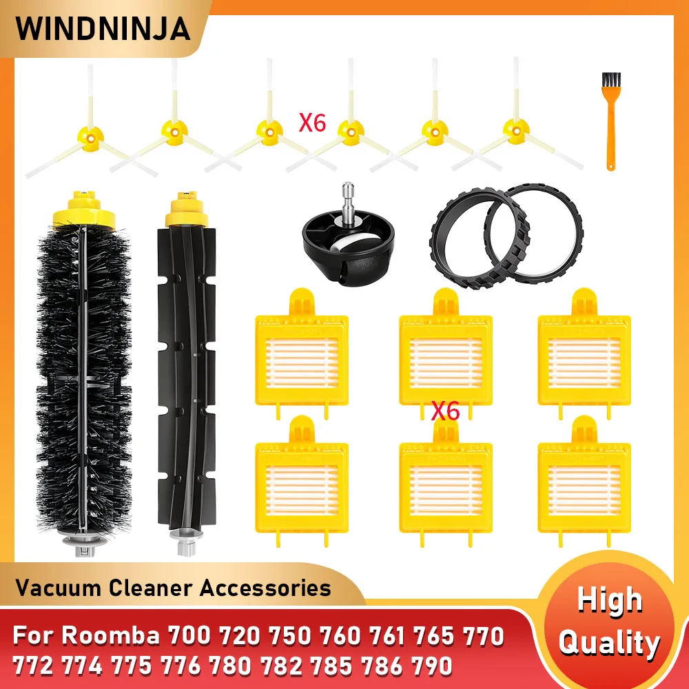 Für iRobot Roomba 700 720 750 760 761 765 770 772 774 775 776 780 782 785 786 790 Staubsaugerroboter Hauptbürste Seitenbürste Filter Rad Ersatzteil
