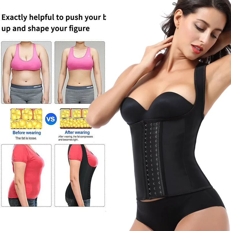 Allenatore in lattice da donna corsetto sottoseno Cincher Vest Shaper Body Shapewear controllo della pancia cintura sportiva cinturino modellante