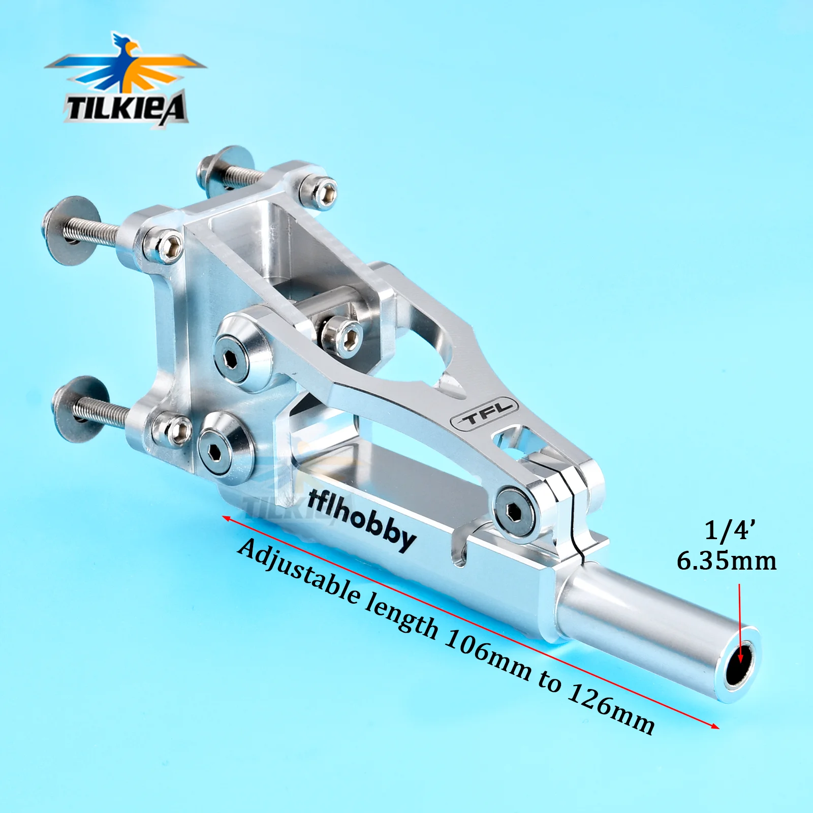 Barco a control remoto, longitud ajustable, 106mm a 126mm, barcos de carreras, Stinger Drive para cable Flexible de eje de 6,35mm y 1/4"