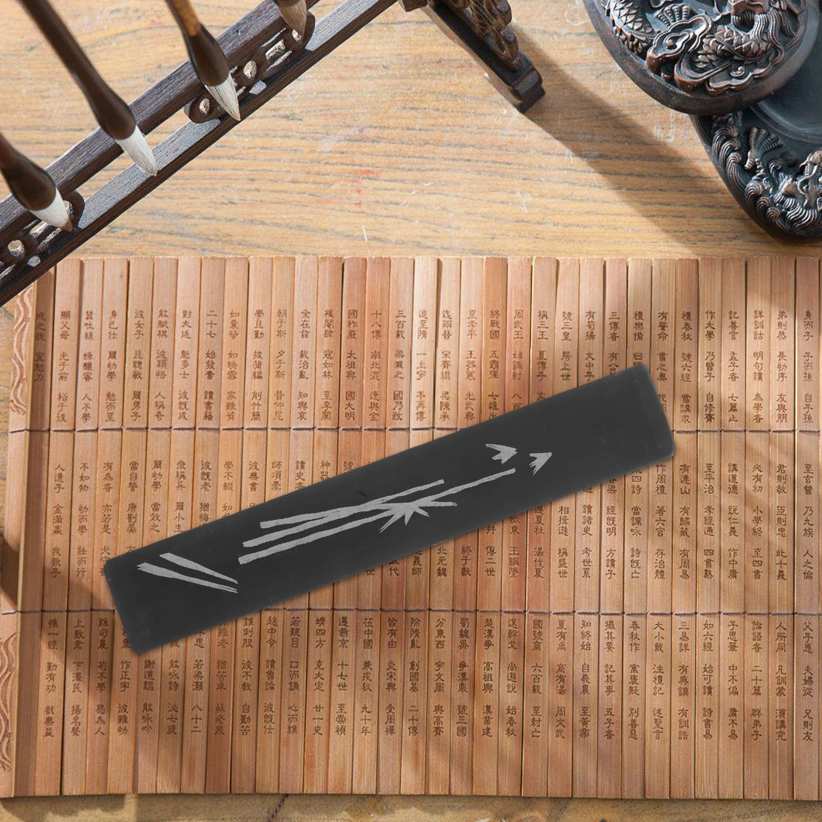 

Stone Calligraphy Paperweights Office Desk Weights for Sewing Fabric Cutting Durable Measurement Tool Block