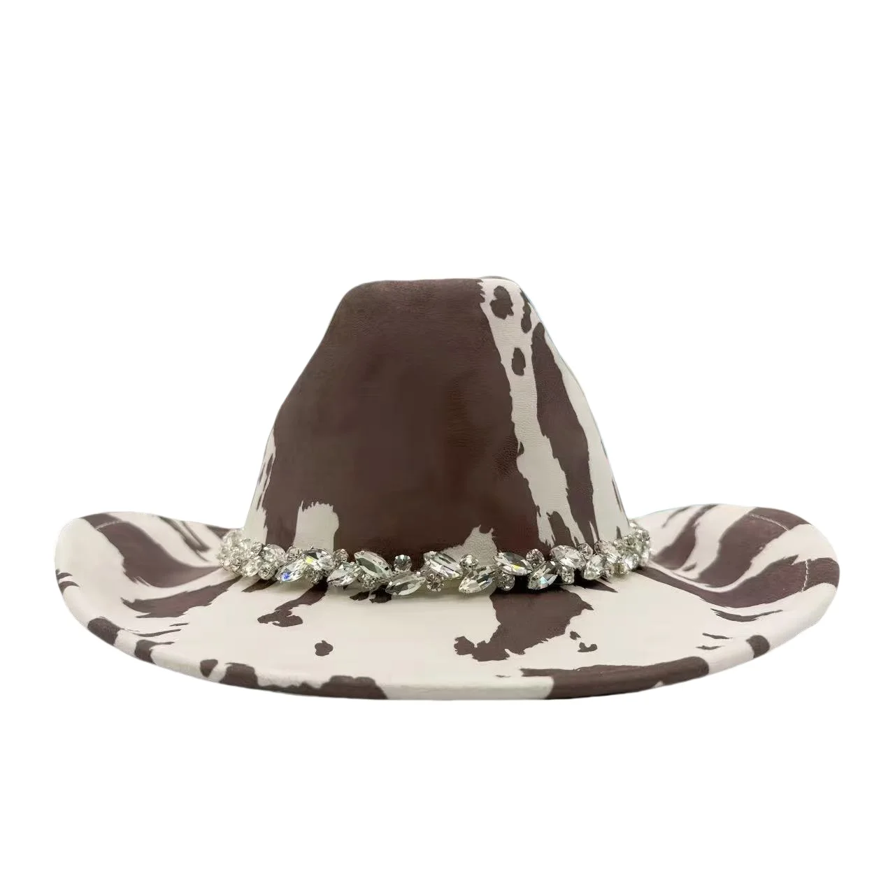 HongLuan قبعة رعاة البقر الغربية حجر الراين رجل - إكسسوارات رعاة البقر خمر وقبعات راعية البقر البلد للسيدات البالغات #2