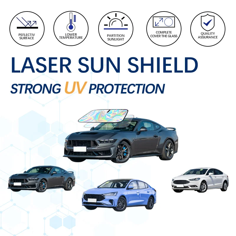 Car Windshield Sun Shade Sunshade Sun Visor shade cover Foldable Blocks UV Rays For Ford Focus MK2 MK4 MK3 Mondeo Mustang Fiesta