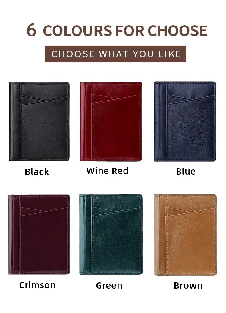 YUECIMIE Männer Minimalistischen Schlank Karte Halter Echtes Leder Karte Brieftasche Schlanke Linie Dünne Mini Kleine Rfid Passport Id Karte Halter Männlich – Detail 8