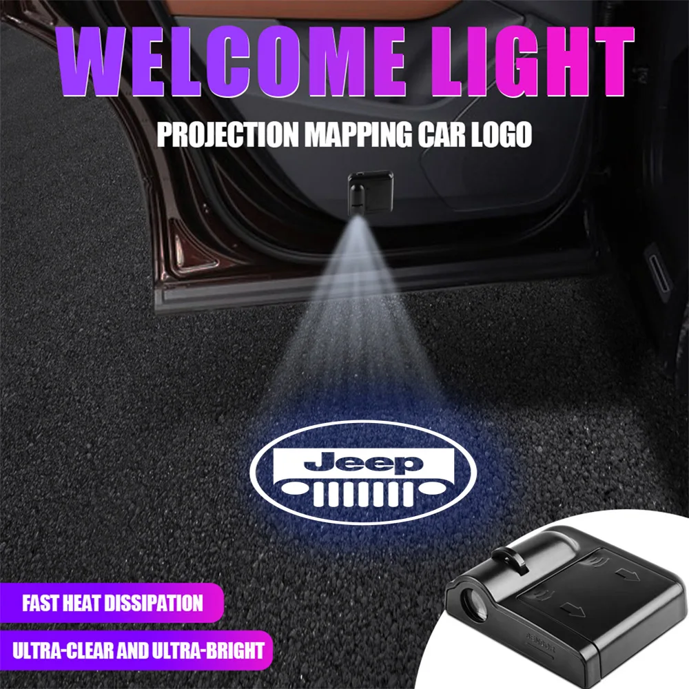 2Pcs Led Hd Car Doo…