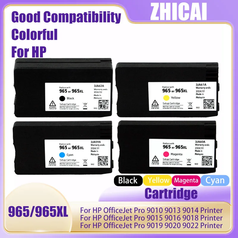 

Compatible for HP 965XL HP965 965 Ink Cartridge for HP OfficeJet Pro 9010 9020 9018 9019 9028 9029 Etc 965XL Printer