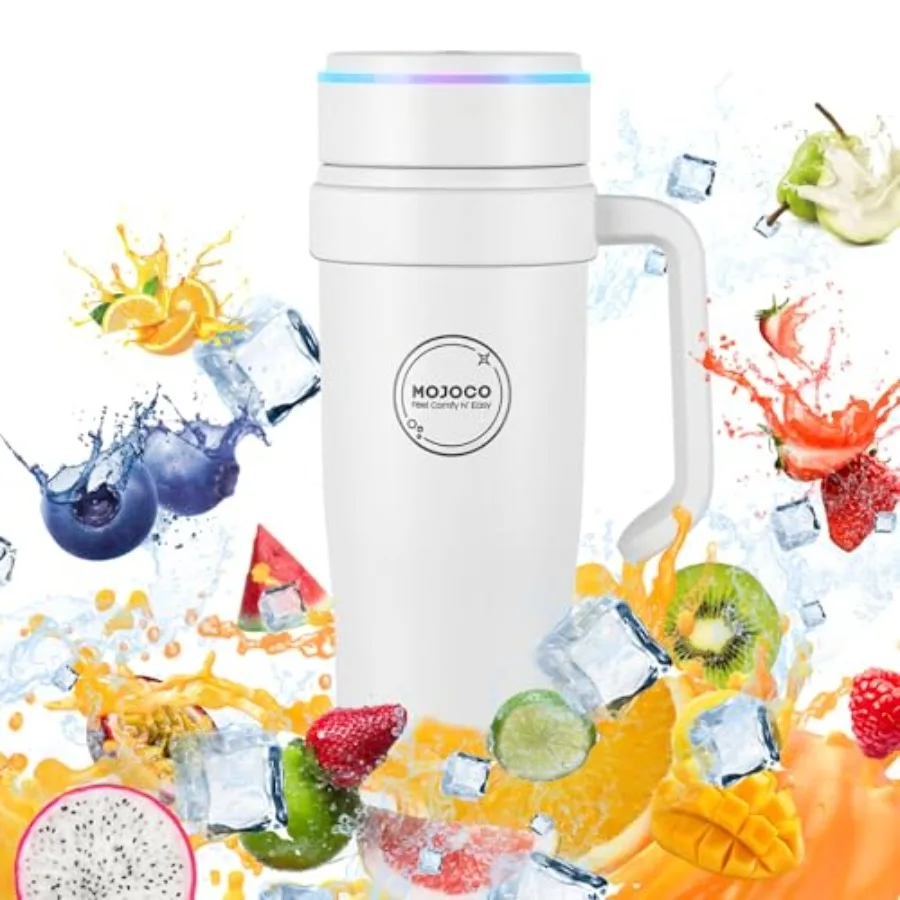 Portable Smoothie Blender 30oz Personal Blender with Insulated Cup for Smoothies and Shakes Rechargeable/Cordless, Leakproof, F