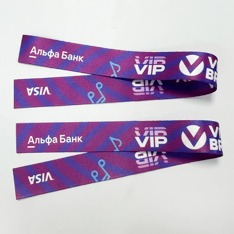 YERLLSOM 200pcs/Lot Custom Make Fabric Festival Sublimation Satin Wristband With Barrel Locks