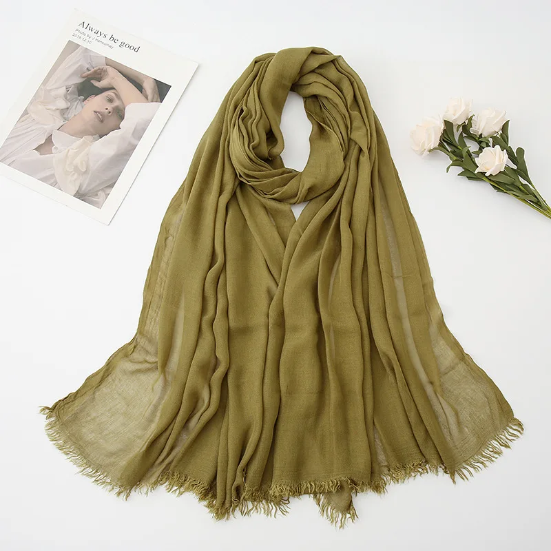 Big Size Cotton and Linen Scarf Hijab Shawl Lady Wrap Muffler Headband  Summer Scarf Women Hijab Femme Musulman