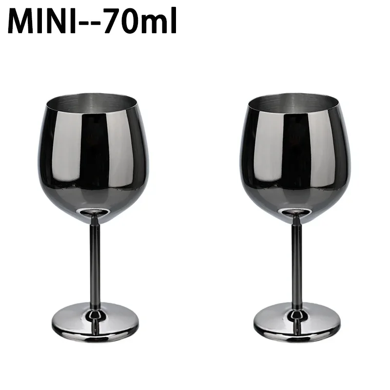 

New Mini 70ml Stainless Steel Glass Cocktail Creative Metal Bar Restaurant Champagne Glass Red Wine Glass Barware Cup