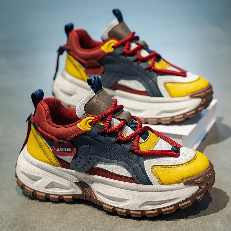 

2025 Casual Sneaker Men's Sneakers Loafers Wear-resistant Non-Slip Fashion Sports and Leisure Shoes for Men Outdoor Thick Bottom