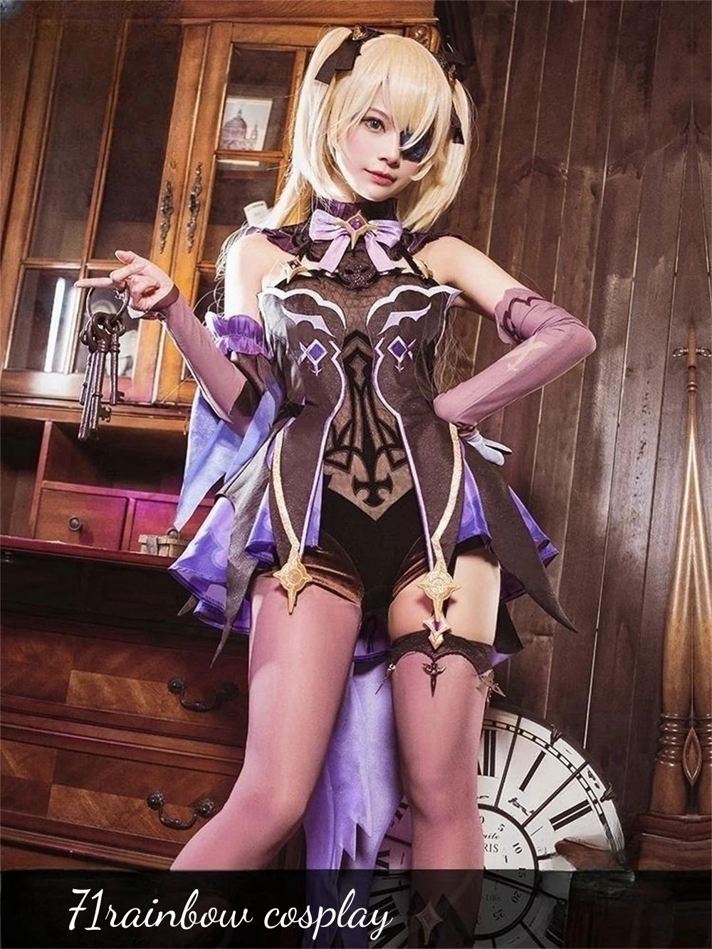 IN STOCK Fischl Cosplay Genshin Impact Fischl Cosplay Costume Woman Christmas Roleplay Sexy Uniforms Genshin Impact Cosplay