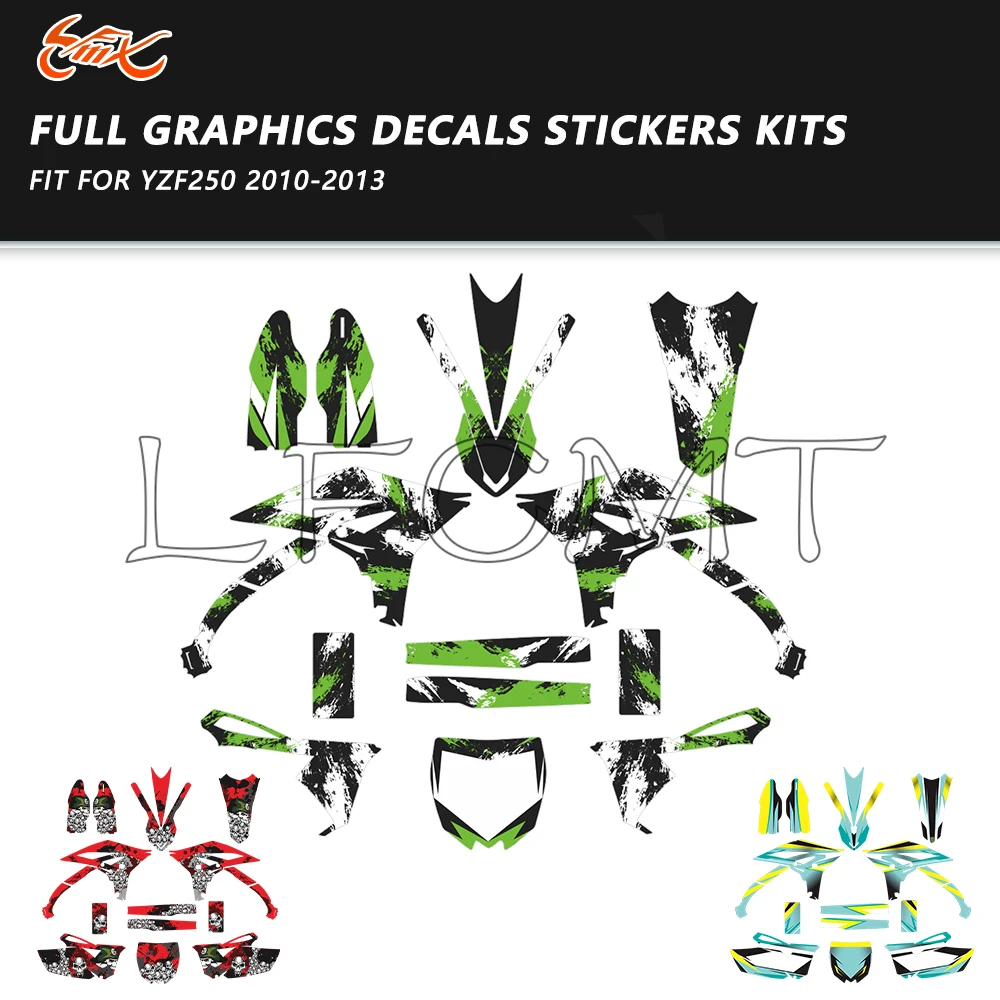 

Fit for YAMAHA YZF250 YZ250F YZ 250F 2010 2011 2012 2013 YZF 250 Motorcycle Backgrounds Graphics Decals Stickers Kit