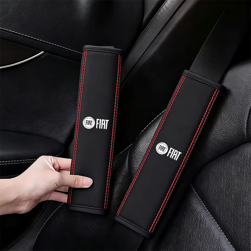 Car Seat Belt Cover Auto Shoulder Pad Interior Accessories For Fiat 500 Panda Cronos Argo Punto Tipo Doblo Abarth Bravo Ducato