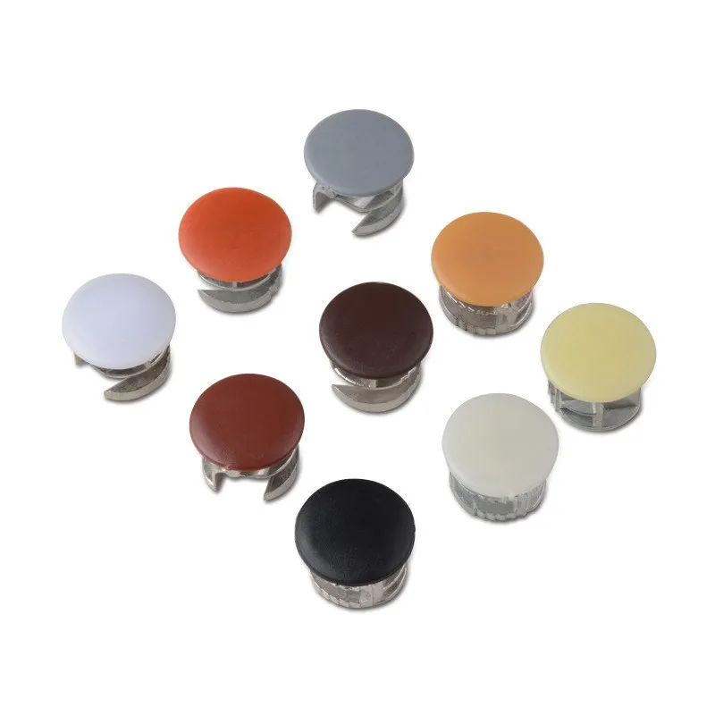 100PCS/Pack Screw Cover Caps Plastic Plug For Cam Lock Screw Hole Round Shape White Home Beauty Hardware Accessories