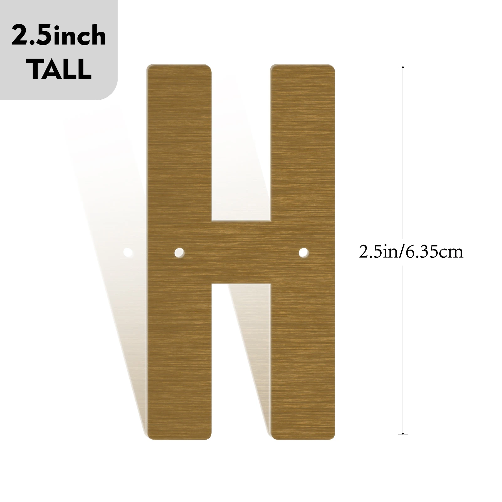 Antique Brass Stainless Steel House Number 3-12IN Floating Outdoor Address Plate Custom Villa Door Sign view 2