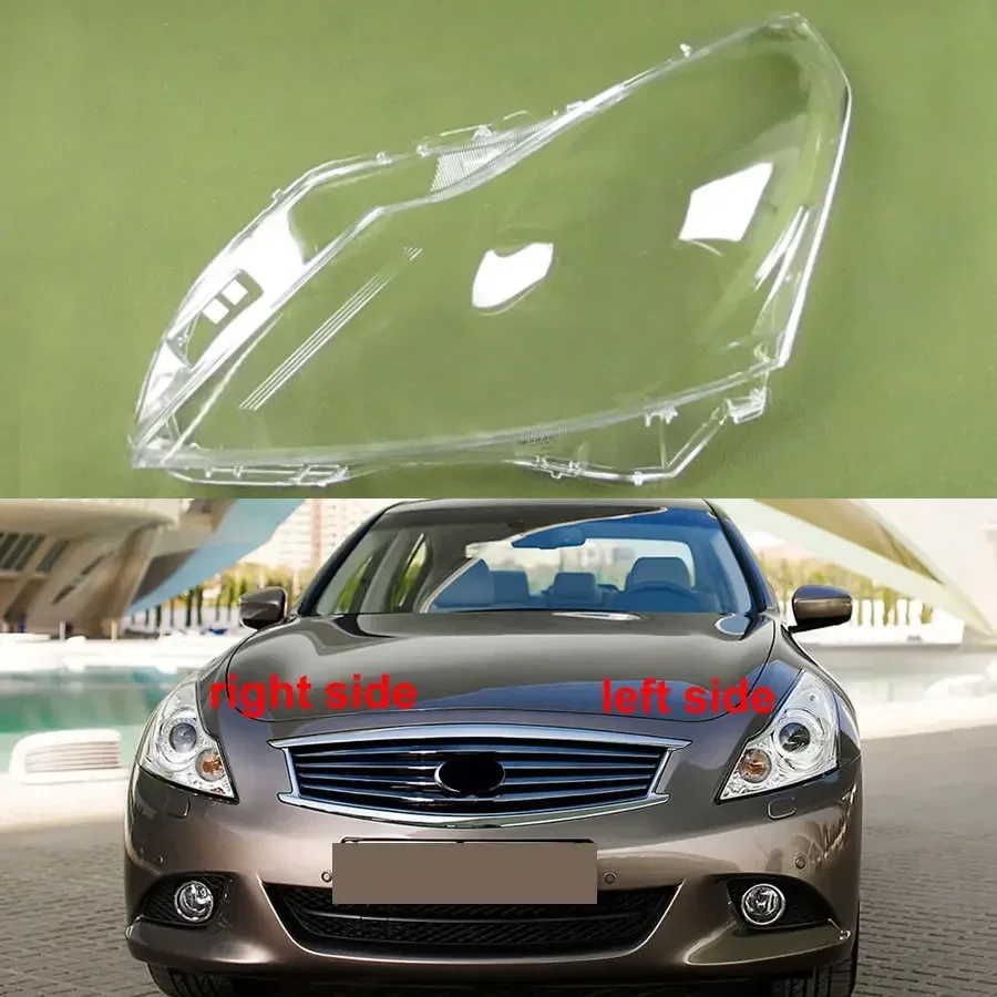 

For Infiniti G Series G37 G35 G25 2010-2015 Headlight Cover Lens Transparent Lamp Shell Plexiglass Replace Original Lampshade