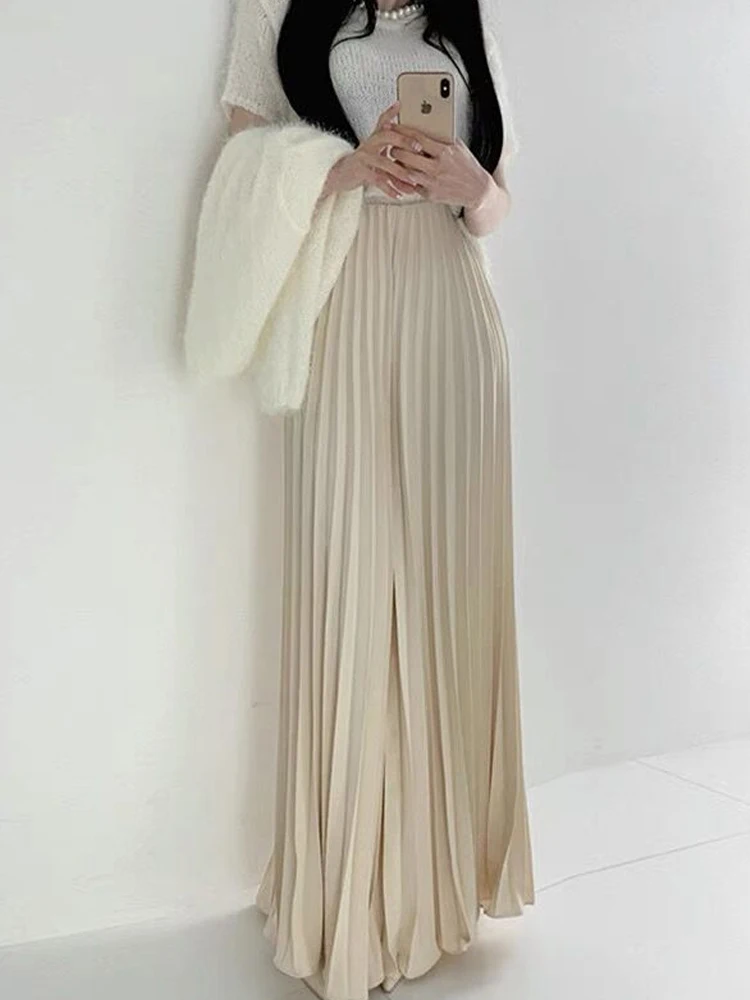 

Design Sensation Small Folded Wide Leg Pants Women's Autumn Winter New Loose Slimming Casual Pants High Waist Floor-Length