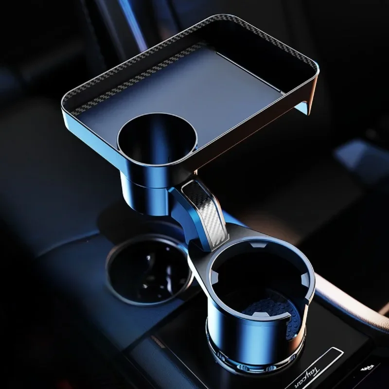 

Premium Car Cup Holder Expander Multi-Function Drink Holder with Food Table 360-Degree Adjustable Base Tray for Snack