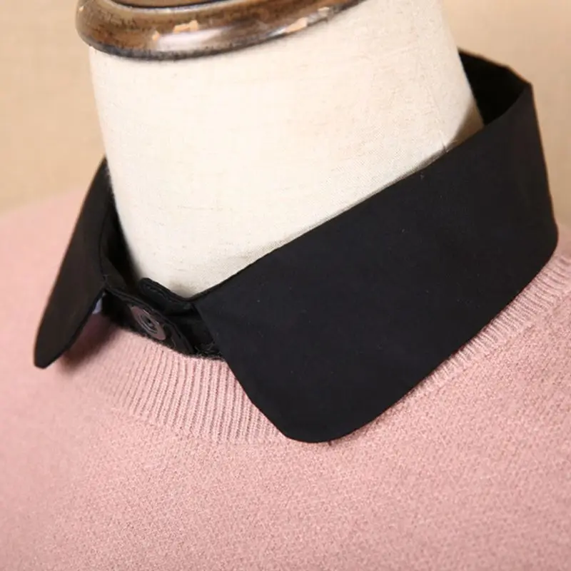 Dames Volwassen Afneembaar Reversoverhemd Nep Kraag Kleur