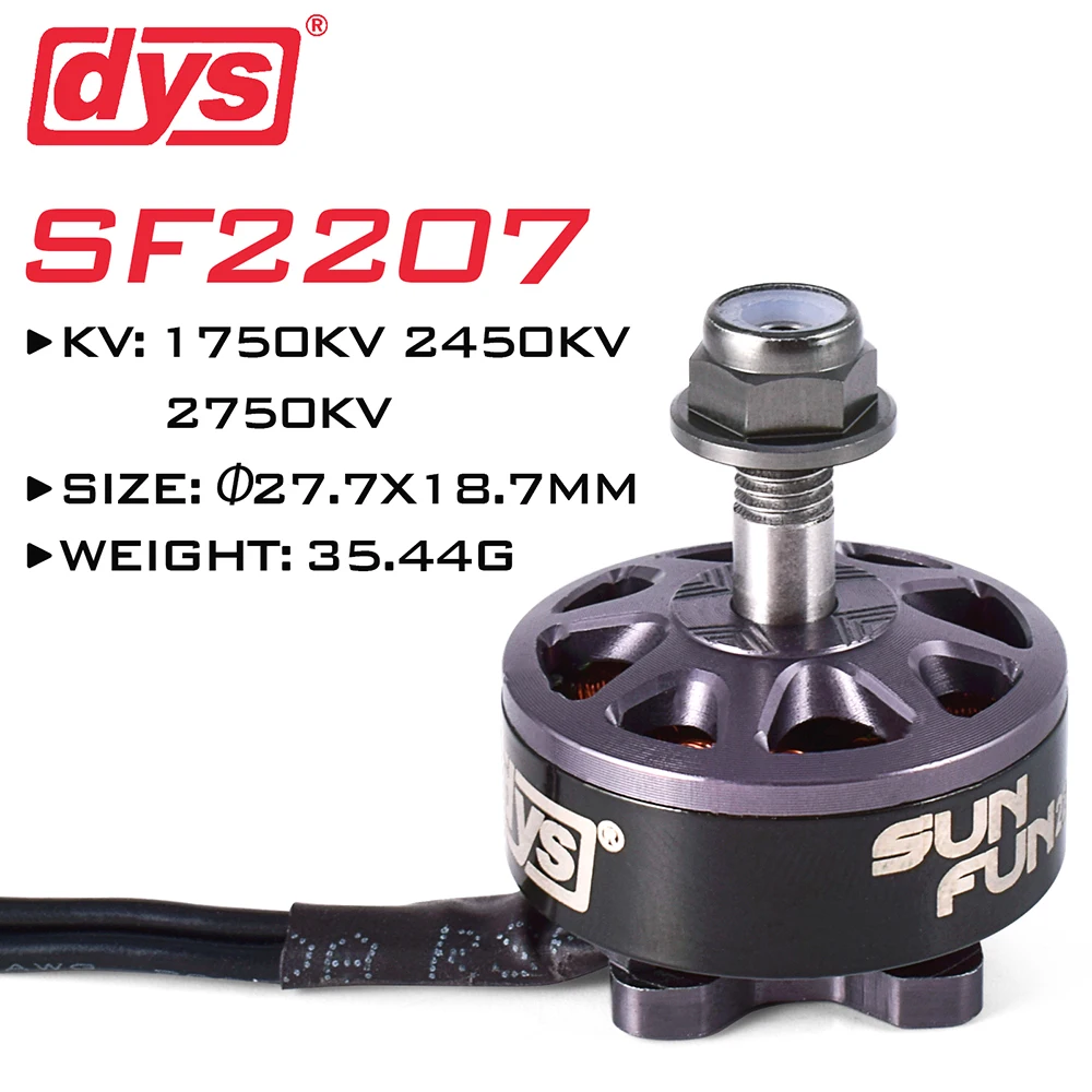 

DYS SF2207 FPV Racing Drone Brushless Motor DIY RC Motors 4-5S CW Thread For Multirotor Quadcopter Aircraft Spare Parts SUN FUN