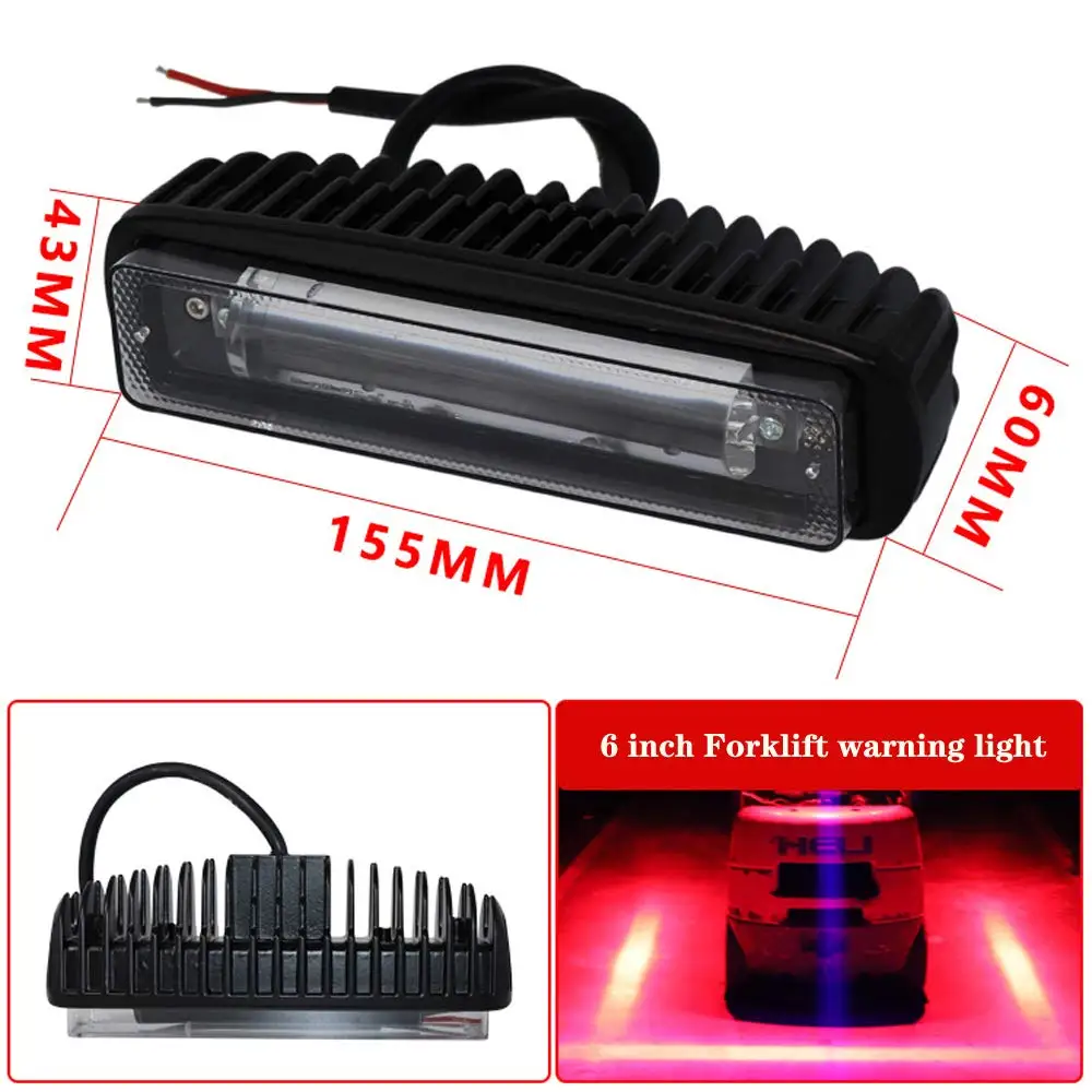 4 Inch 30W LED Forklift Truck Car Warning Lamp Safety Working Light Bar Warehouse Danger Area Light,10-80V Waterproof (1Pcs)