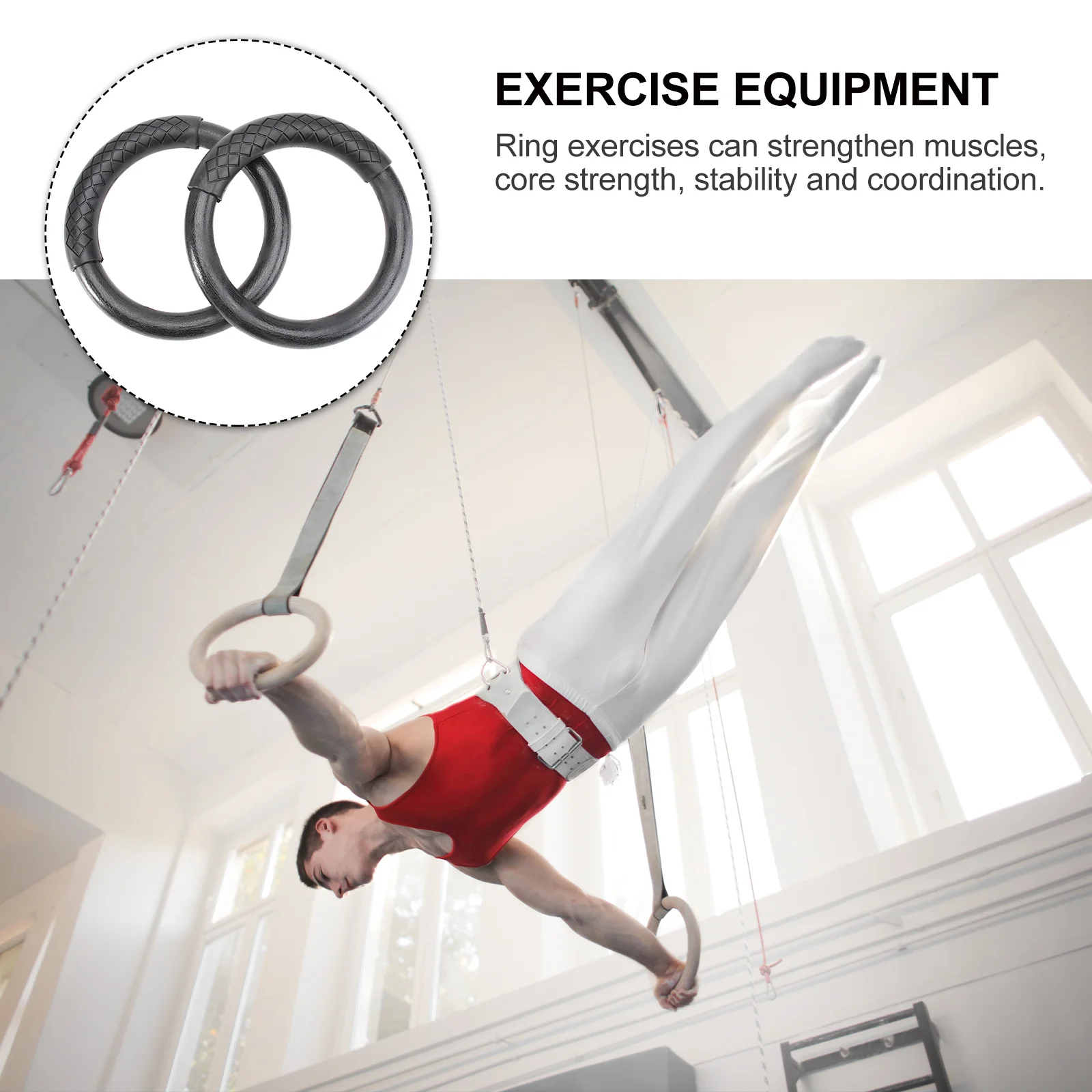 

1 Pair Abs Gymnastic Home Workout Full Body Exercise Fitness Equipment Muscle Training Stretching Relief Black Posture