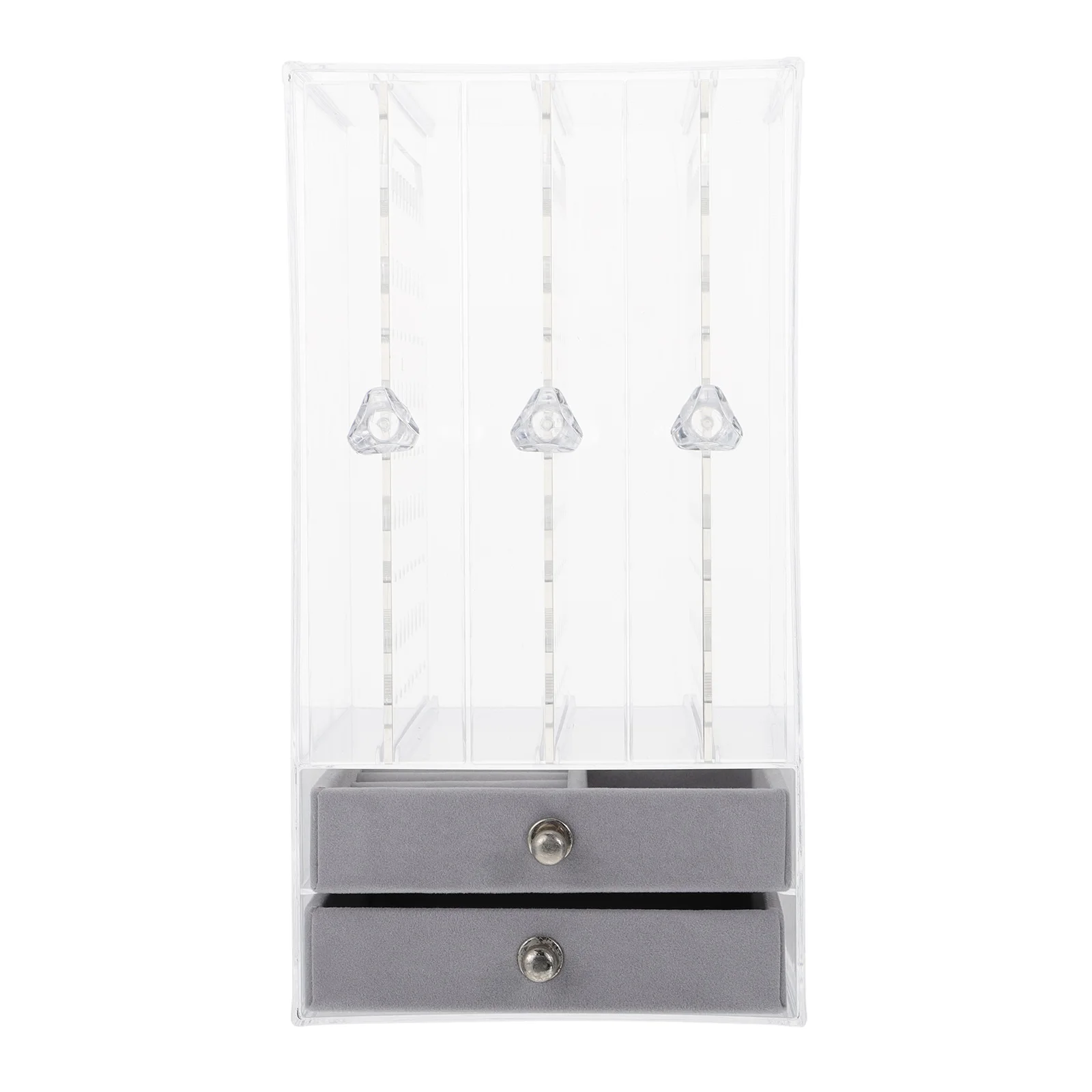

Jewelry Storage Box Necklace Holder Earrings Stand White Desktop Organizer Premium Material No Burrs Fade Proof Sturdy Display