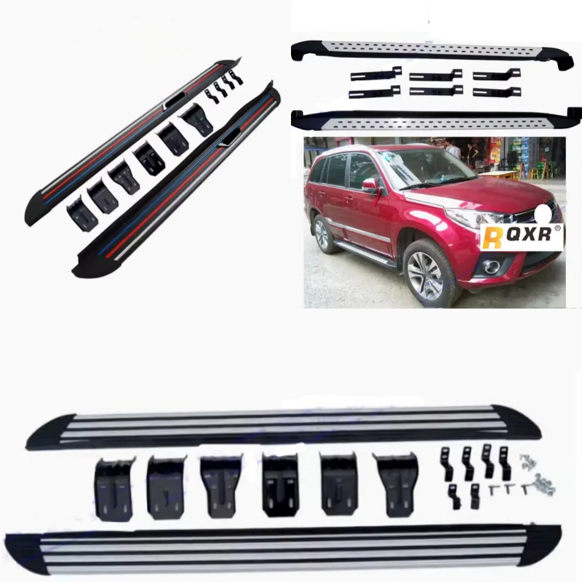 For Chery Tiggo 3 Aluminium alloy plastic Body Kit Pedal Foot Side Steps Slide Plate foot pedal Auto Accessories