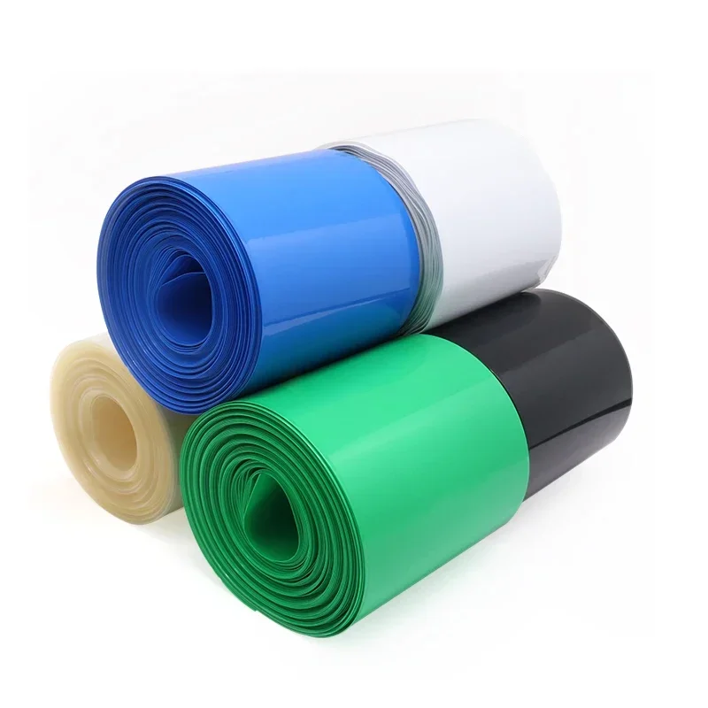 18650 Lipo Battery PVC Heat Shrink Tube Pack 85mm ~ 280mm Width Insulated Film Wrap lithium Case Cable Sleeve Blue