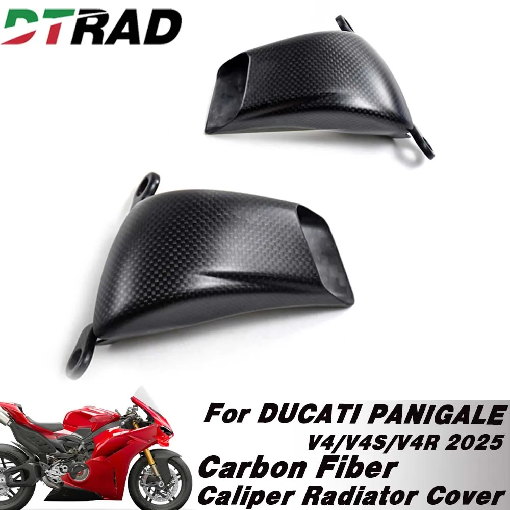 For DUCATI PANIGALE V4/V4S/V4R 2025 Motorcycle Carbon Fiber New Front Caliper Radiator Cover Cooler Brake Cooling Air Ducts