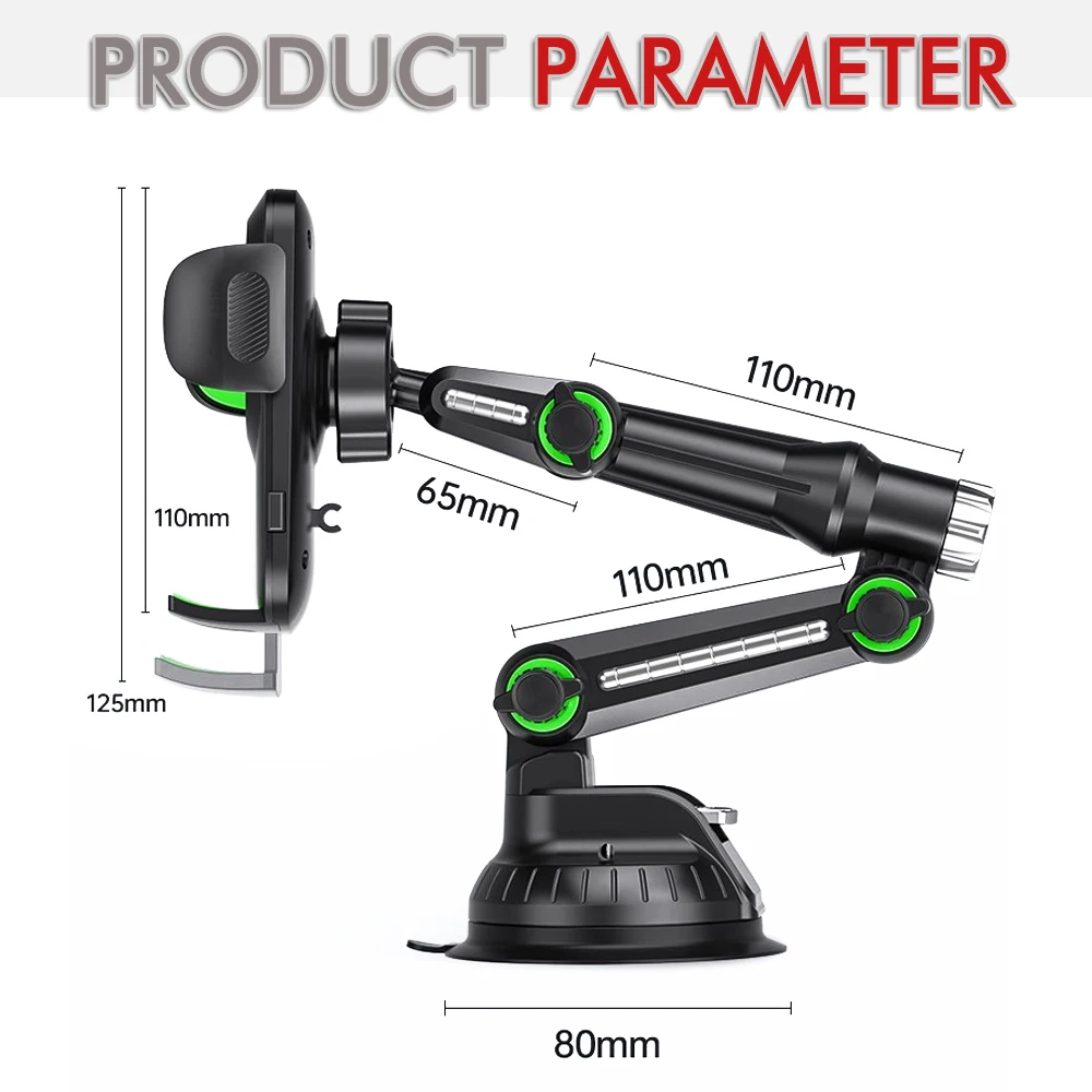 Universal Large Truck Extended Suction Cup Type Car Holder Fixed Shockproof Mobile Phone Stand Big Joint GPS Navigation Holder