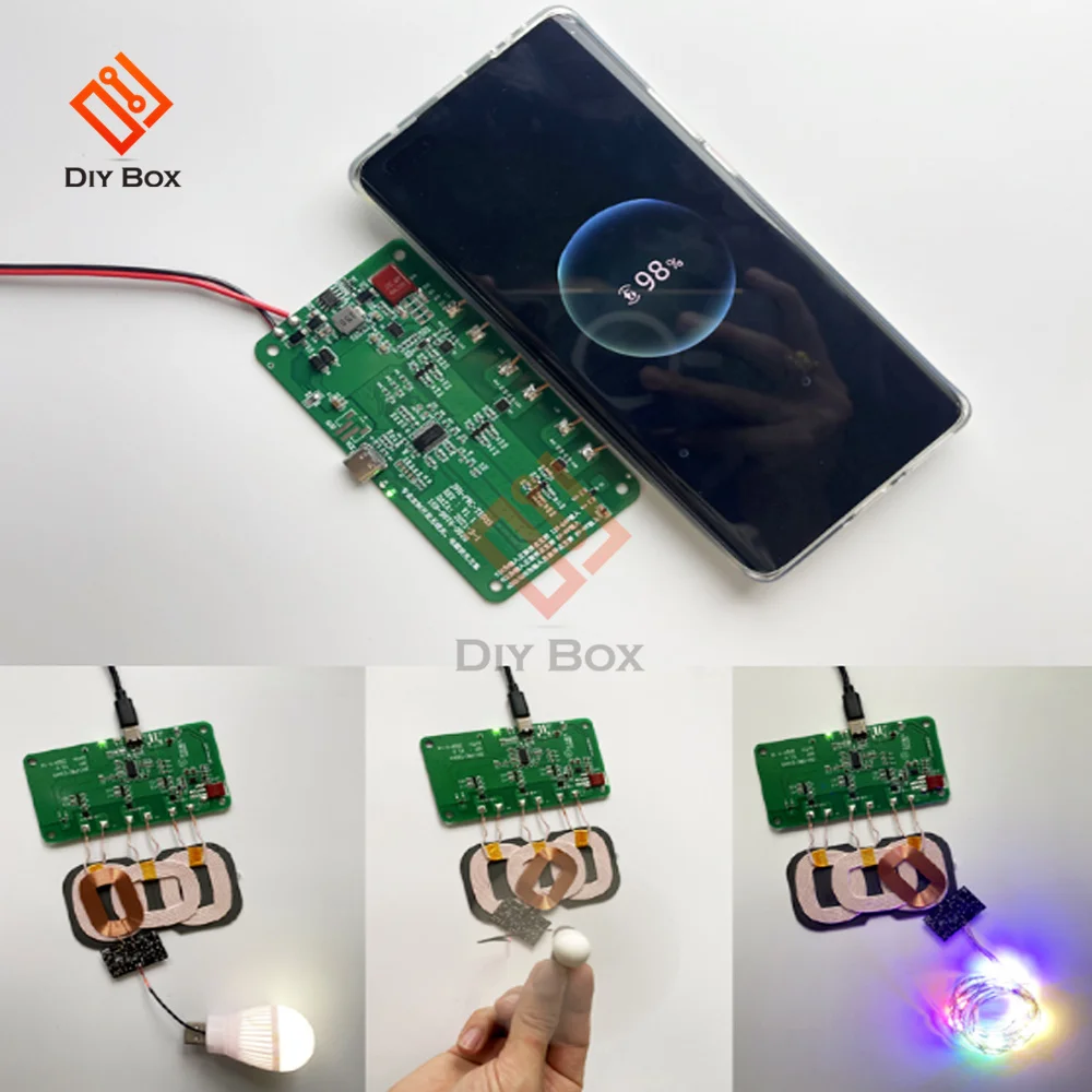 12V 5V 2A Qi Wireless Fast Charger Charging Transmitter Module Circuit Board 5W/10W/15W/18W/20W + Coil FOR CAR iPhon