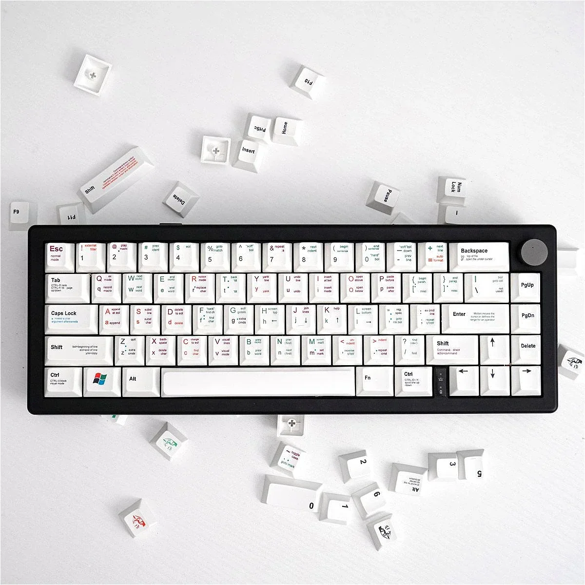 

white programmer mechanical keyboard keycaps 139 keys PBT Cherry original height for HI75 98 99 104 F87 and other keyboards