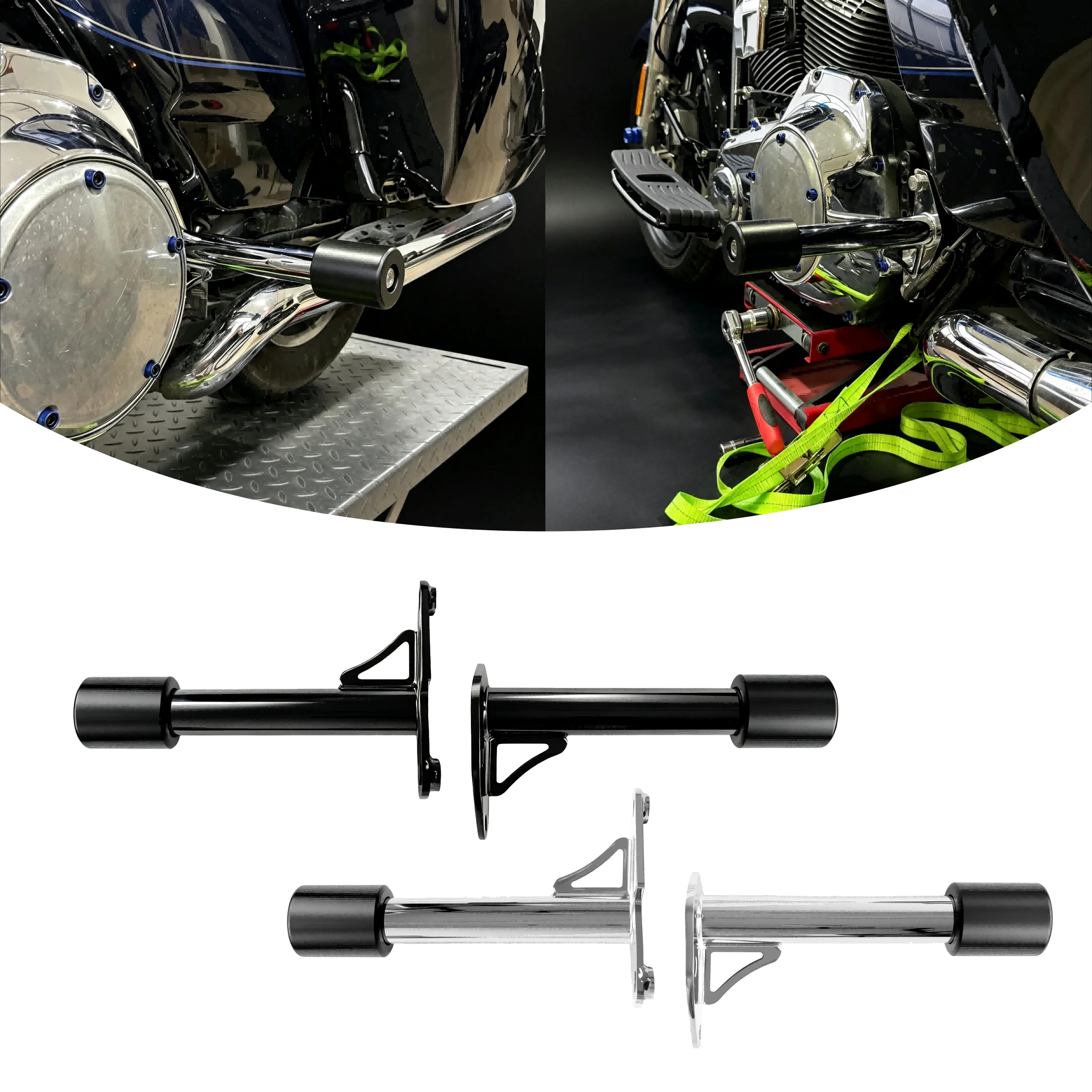 Motorcycle Passenger Peg Crash Bar Frame Slider Anti‑Drop Protection Accessory for 1996–2025 Harley‑Davidson FLH Touring Models