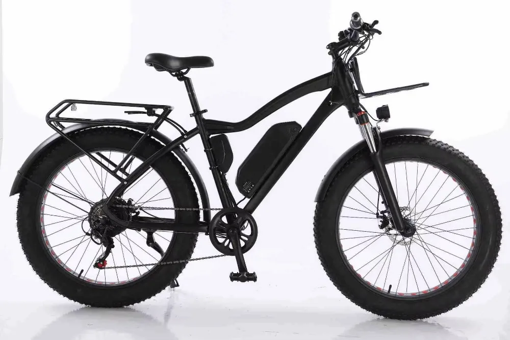 BR Adult Mountain Bike Electric Front Hub Motor Snow Lithium Battery Basket Rear Shelf 48V Fat Tire High Speed No Gears No Frame