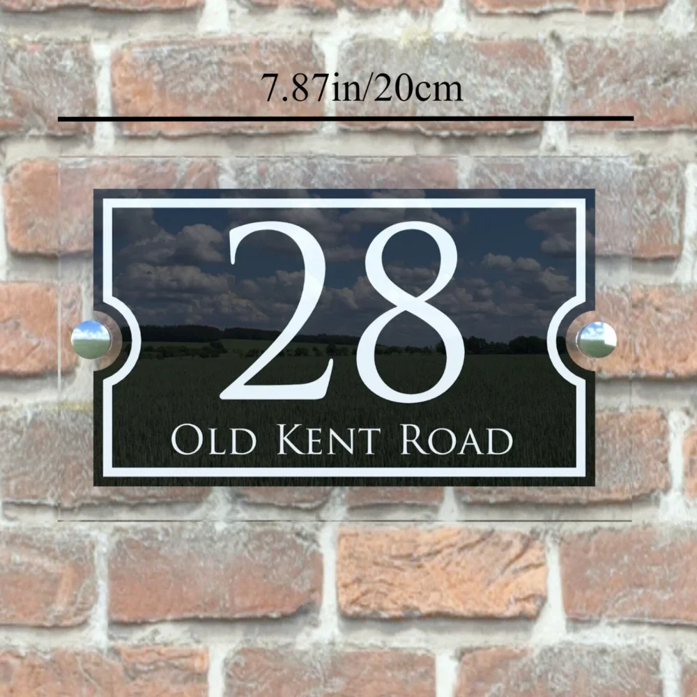 Modern House Signs Plaques Customizable Door Numbers 1 to 999 Personalized Name Plate for Stylish Home Entry and Address Display