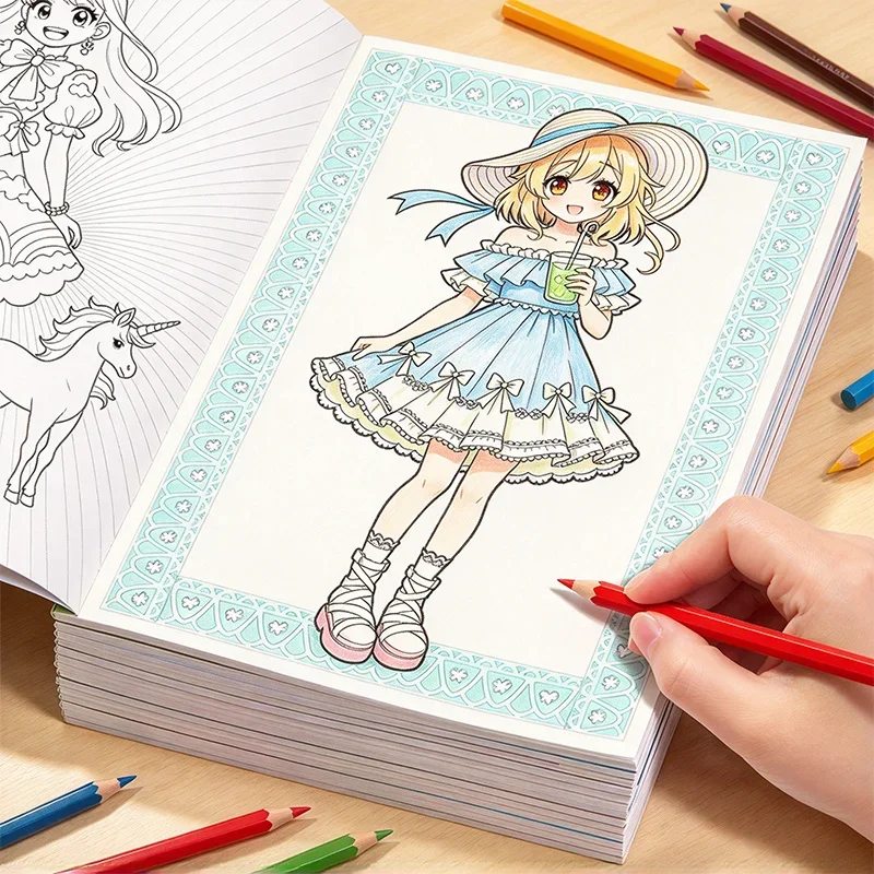 1 Dream Princess Fairy Tale Coloring Book, Including 32 Pages of Theme Drafts Such As Magic Fairy and Crown Dress Princess