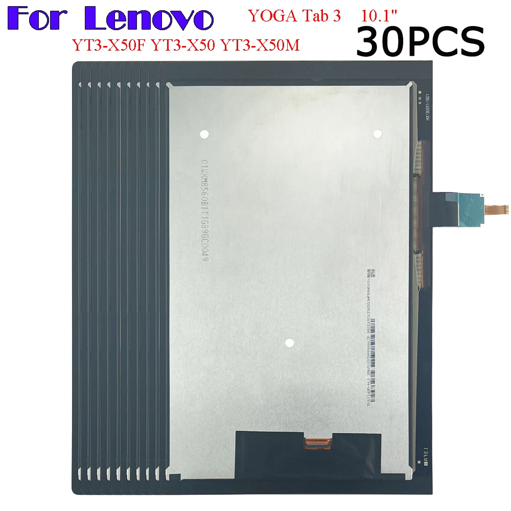 

30PCS 10.1" For Lenovo YOGA Tab 3 YT3-X50F YT3-X50 YT3-X50M Touch Screen Digitizer Sensor Glass LCD Display Monitor Assembly