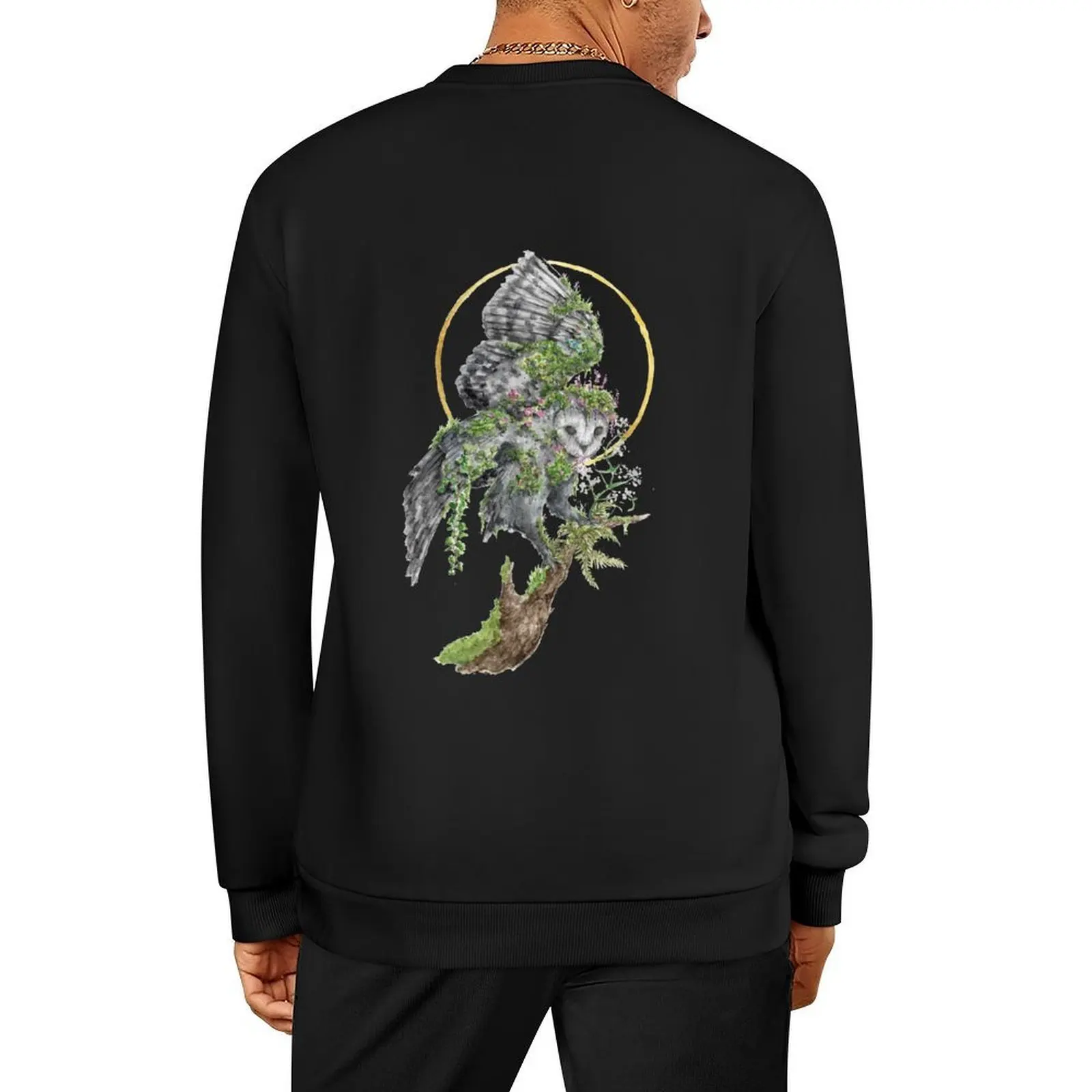 Overgrown statue of an owl Pullover autumn new products mens designer clothes mens clothes autumn clothes oversize sweatshirt