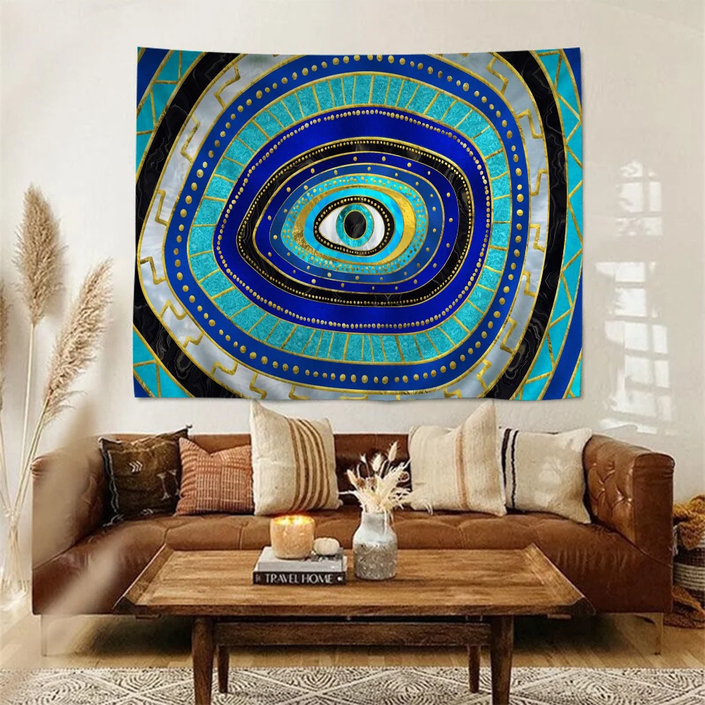 E-Evil E-Eye Printed Large Wall Tapestry Art Science Fiction Room Home Decor Decor Blanket