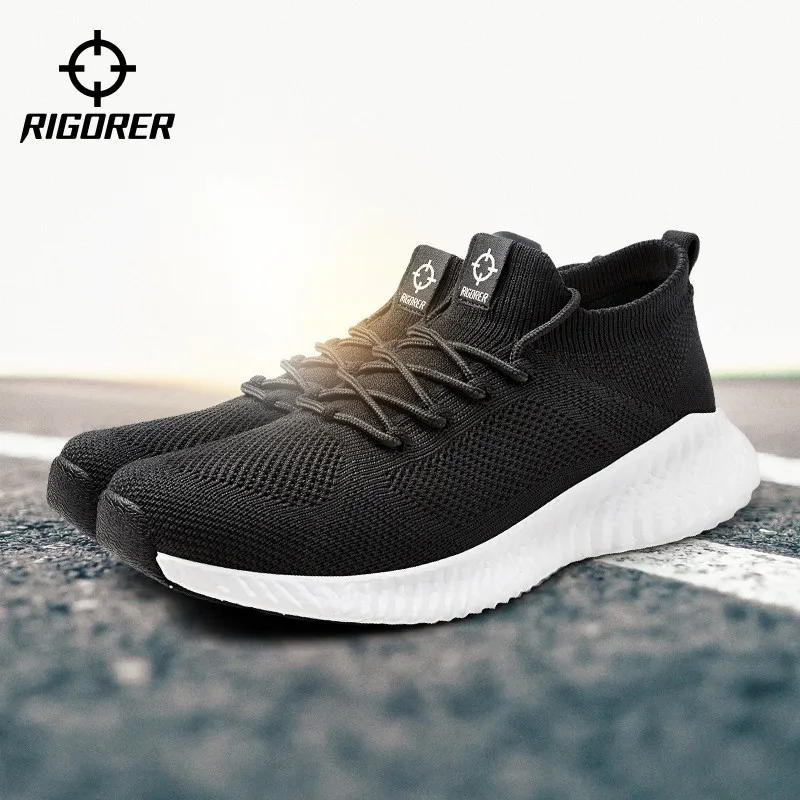 RIGORER Sports Running Shoes Men's And Women's Non-slip Wear-resistant Shock-absorbing Breathable Mesh Socks Shoes Casual Shoe